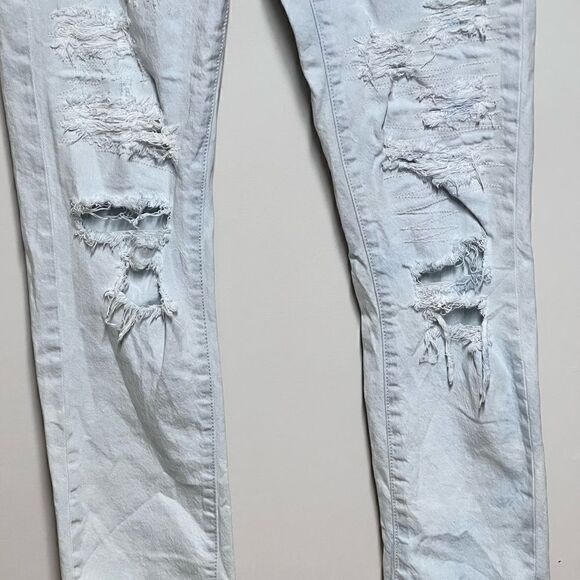 Anthropologie Pilcro Mid-Rise Slim Boyfriend Jeans Distressed Sz 26 - Picture 9 of 12